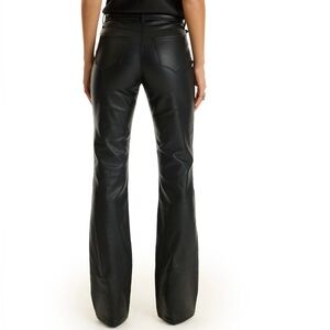 The Noli Shop NWT Aria Coated faux leather pants petite 29 black bootcut Biker